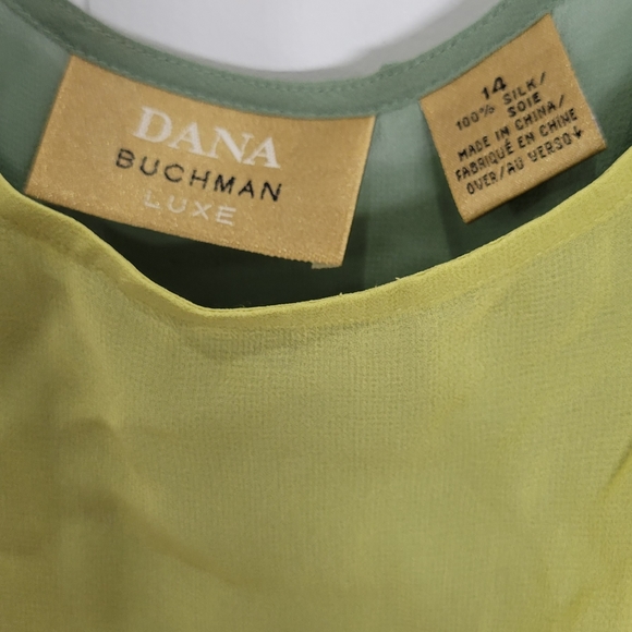 Dana Buchman Double Layer 100% Silk Blouse/Cami - Picture 3 of 3